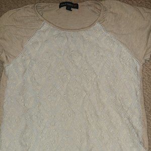 Girls Soft Lace Lined front Tshirt 16